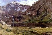 Albert Bierstadt Mountain Lake Sweden oil painting artist